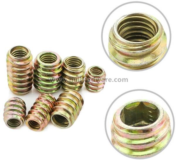 Carbon Steel Galvanized Wood Insert Hex Socket Nuts