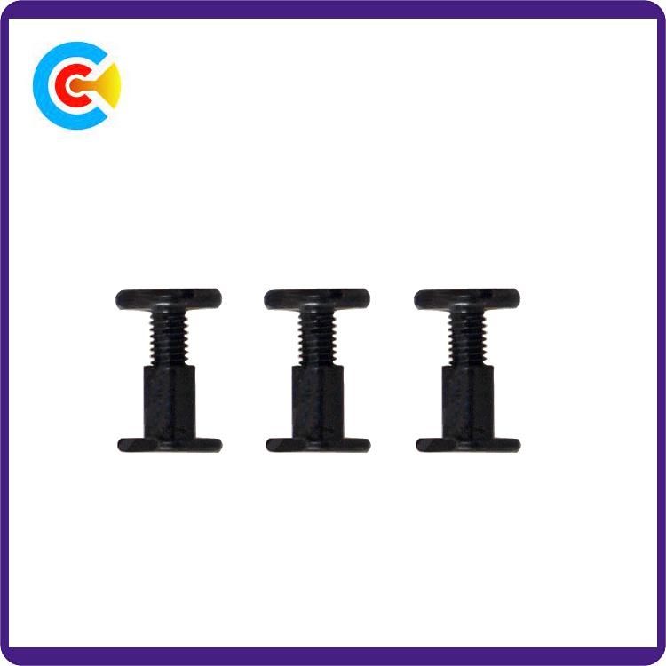 Chicago Screw Black Male and Female Flat Head Screws Rivet Screw