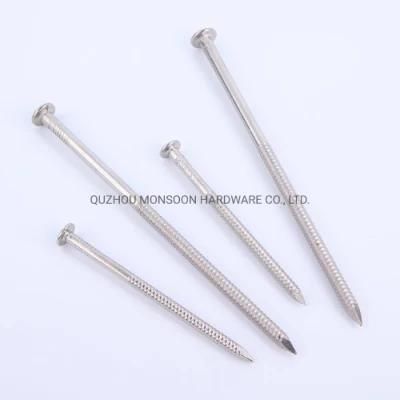 Stainless Steel Flat Checkered Head Long Ring Nails