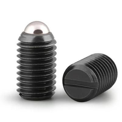 Black Oxied Slotted Set Screw with Spring Ball Point