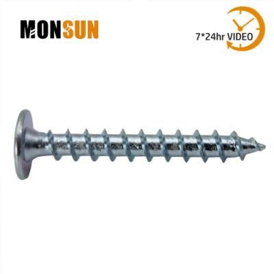 Zinc Plated Low Profile Pancake Head Wood to Metal Roofing Screws for Standing Seam Roofs