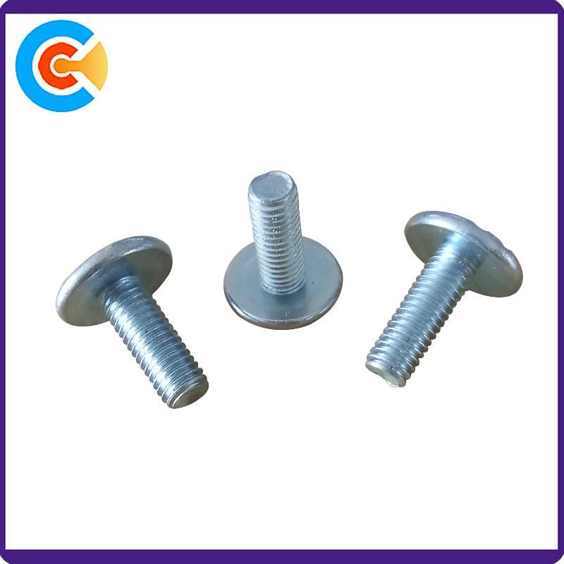 DIN/JIS/GB/Unc/Swb Carbon Steel Galvanized M5 Round Head Embossing Screw