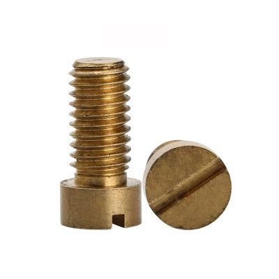 Screws Supplier Brass Cheese Head Slotted Machine Screw