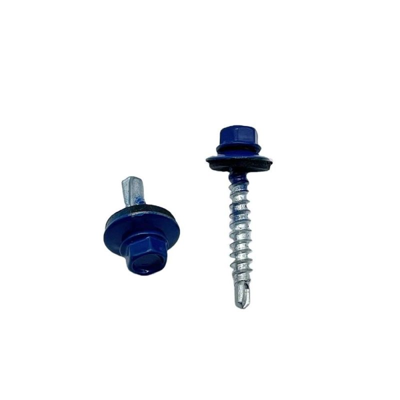 Hex Washer Head Screw with EPDM Washer, Zinc Plated PT2