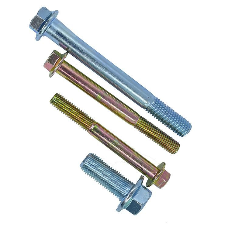 High Quality DIN6921 M8 Custom 12 Point Stainless Steel Hex Flange Bolt Fasteners with Gasket