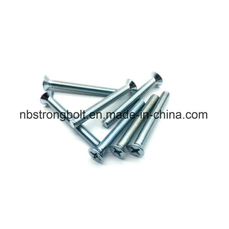 DIN965 pH Cross Recessed Countersunk Flat Head Screw, Machine Screw