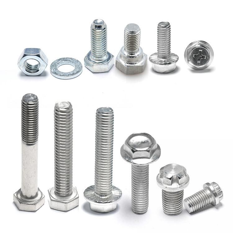 M5 M6 M8 M10 Stainless Steel DIN 6921 Hex Serrated Flange Bolt Hexagon Bolts