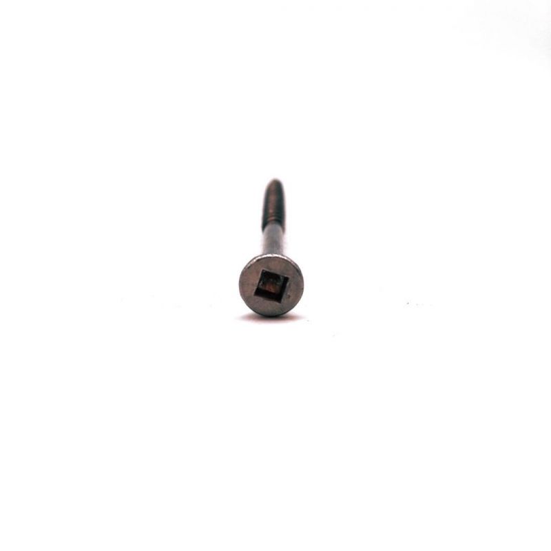 Stainless Steel T17 Flat Square Head Deck Screw Chipboard Screw with 4 Ribs
