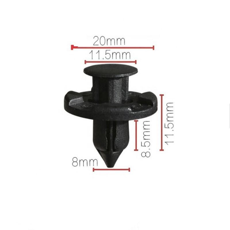 Push Type Retainer Automotive Clips for Nissan, Lexus, Subaru with 8mm Hole