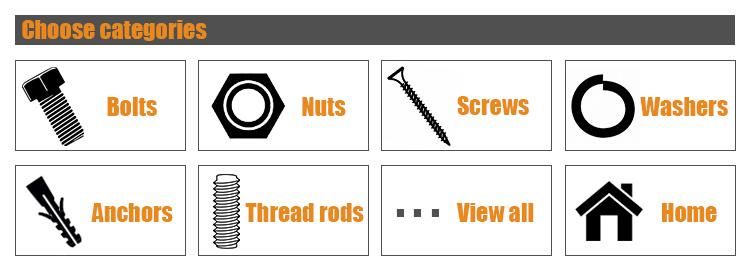Square Cup Point Head Set Screws with Hex Thin Nut