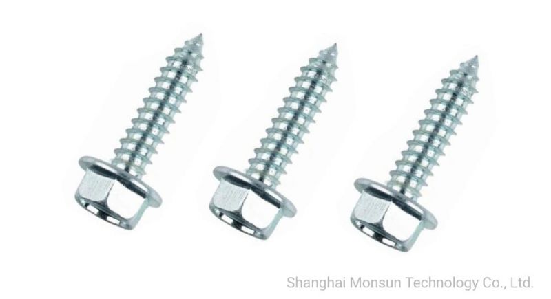 Slotted Hex Wsher Self Piercing Screw for Metal to Metal
