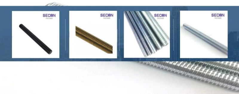 China Threaded Rod Factory Carbon Steel/Stainless Steel DIN975 DIN976 ANSI ASTM Thread Rod with Hex Nut/Threaded Bar/Thread Bar/Stud Bolts Grade A193 B7
