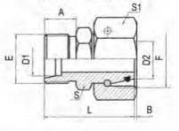 Hose Adapter Metric Male or Female Swivel 24° L. T. Hydraulic Hose Fitting