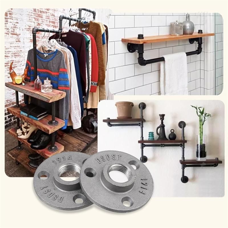 3/4" Silver Aluminum Decorative Pipe Fitting Floor Flange