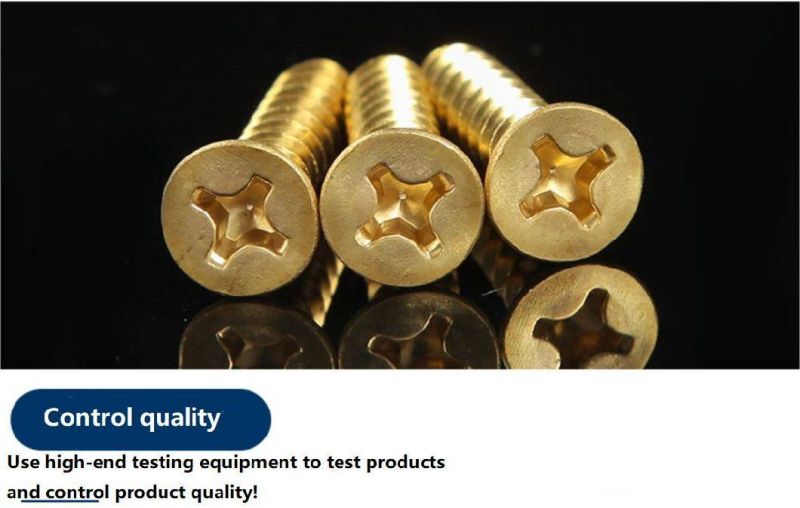 High Quality Brass Material Self Tapping Screw with Csk Head DIN7982