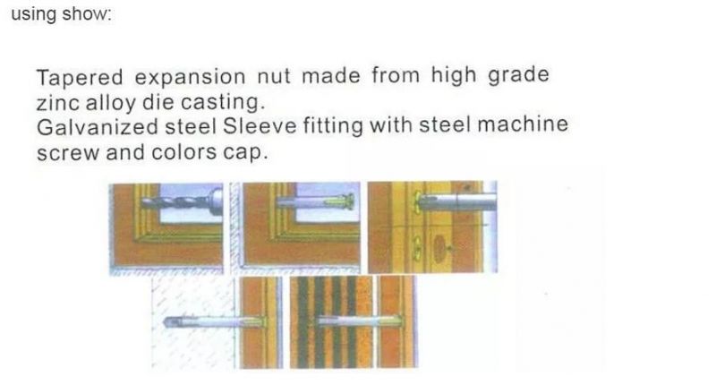Steel Galvanized Metal Frame Expansion Anchors for Windows M10