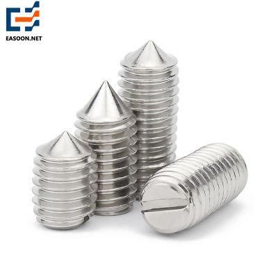 Carbon Steel Slotted Set Screw with Cone Point Grub Screw 304 Set Screw M6 M8 Slotted Flat Point Grub Set Screw