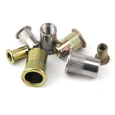 SS304 A2 M4 M5 Al Reduced Head Knurled Body Rivet Nut with Open End