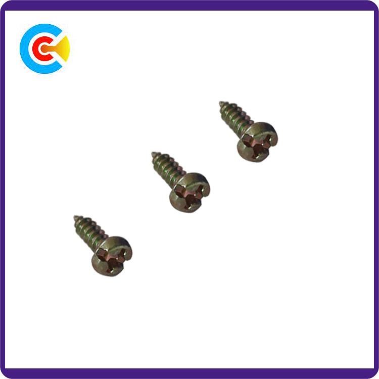 DIN/ANSI/BS/JIS Carbon-Steel/Stainless-Steel Round Cross-Stem Furniture Cabinets Fixed Cross Tapping Screws
