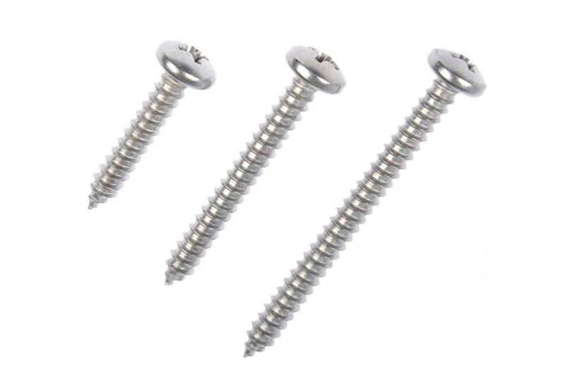 Stainless Steel Phillips Cross Recess Pan Head Self Tapping Screw/Sheet Metal Screws Made in China
