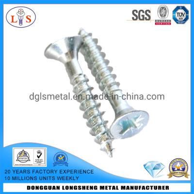 Countersunk Head Cross Recessed&#160; Blue Zink Screw with Competitive Price