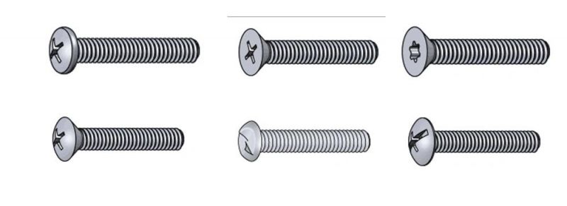 Claer Yellow Zinc Steel Cross Recess Pan Head DIN 7985 Self Tapping Mechanical/Machine Screws