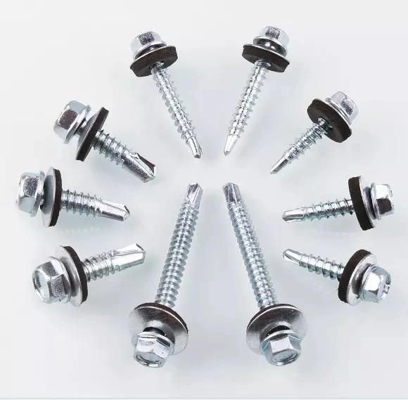 DIN7504K Hex Washer Face Self Drilling Screws with Drill#3