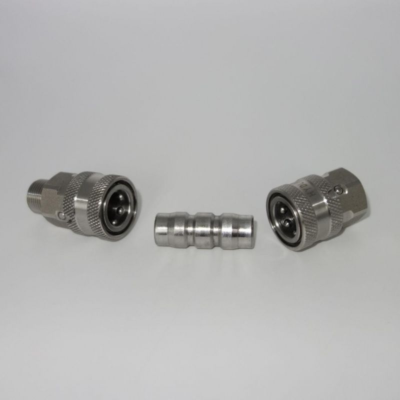 NAIWO Ball Locking High Flow Fluid Hydraulic Quick Coupling Stainless Coupler