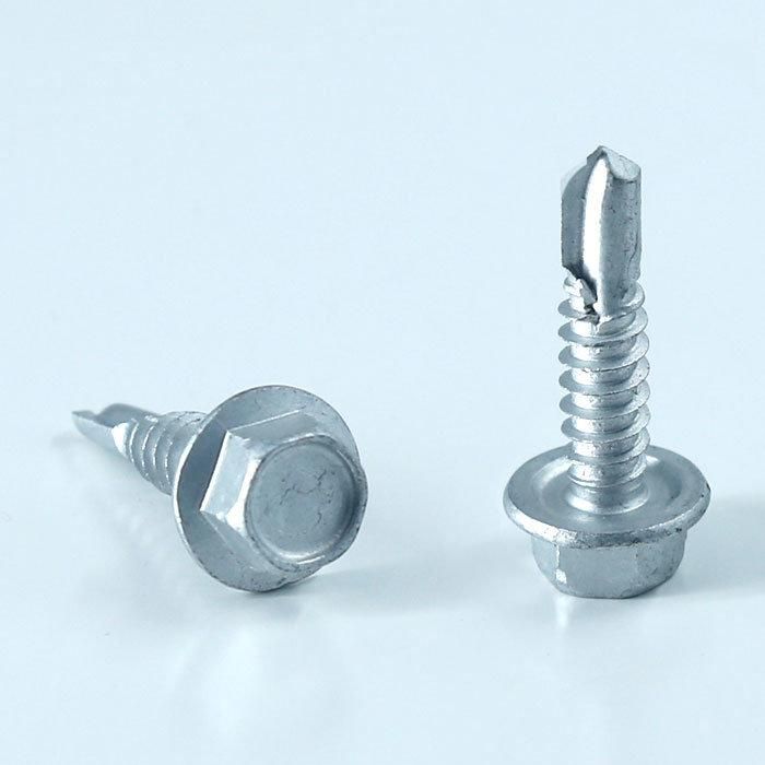 Hex Washer Head Zinc Plated Roofing Self Drilling Screw