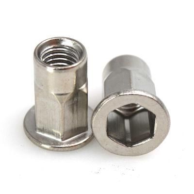SS304 Stainless Steel Reduce Hex Head-Inner Hex Rivet Nut for Screw