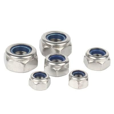 Carbon Steel Nylon Lock Nut Blue White Ring DIN 985 DIN 982 Hex Self Lock Nuts