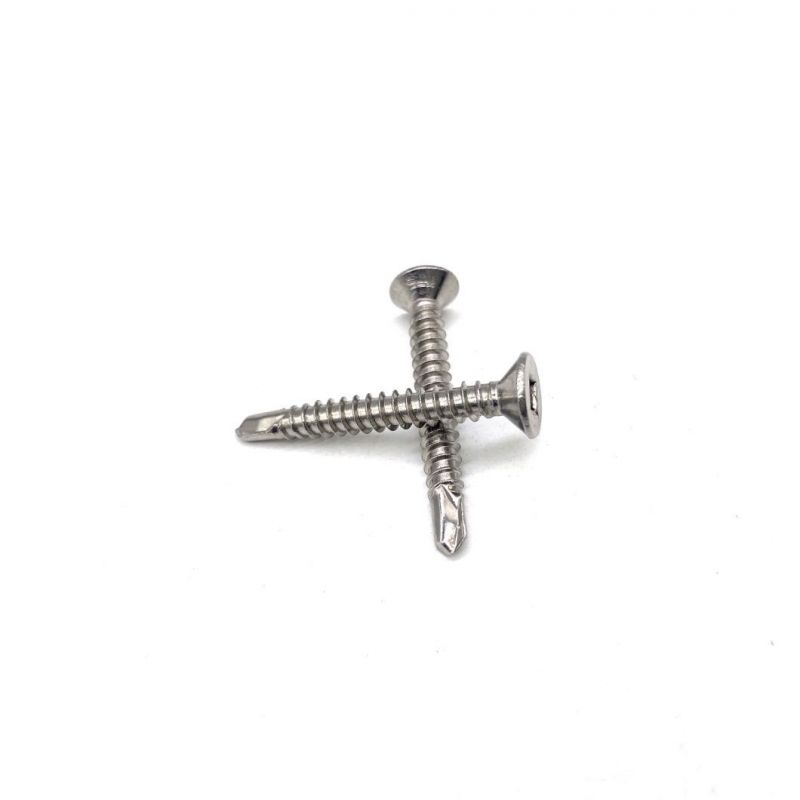Stainless Steel A2 A4 Countersunk Square Groove Head Self Drilling Screw