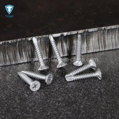 1000h Ruspert Phillips Flat Knurled Head Self Drilling Roofing Screws Cross Recessed Embossed Head Self-Drilling Screws