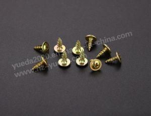 Wafer Head Self Tapping Screw Yellow Zinc