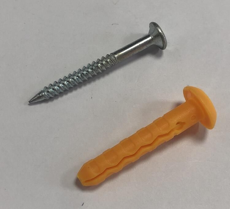 Special Hammer Fixing Anchor Mushroom Head Screws Yellow Color