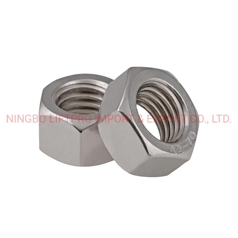 China Manufacture Heavy Hex Head Coupling Nuts DIN 934 M3 M6 M10 M12 M25 M32 M60 M64 Hot DIP Galvanized Stainless Steel Hex Nut
