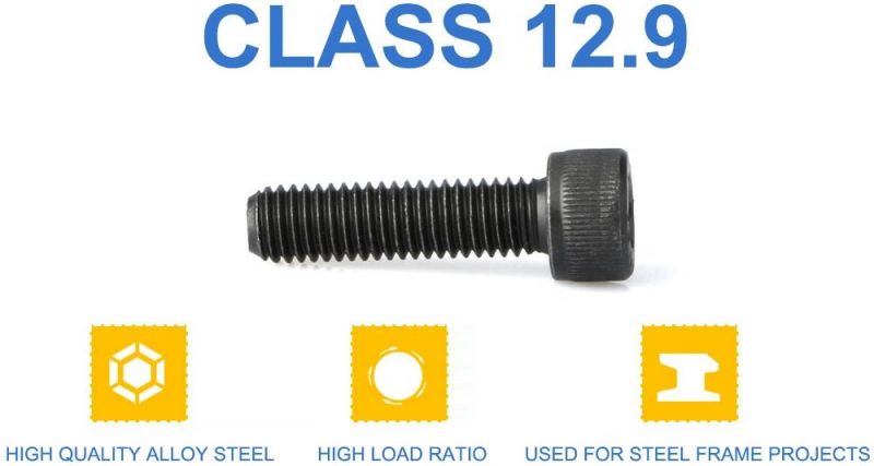 China Factory SS304 SS316 DIN912 High Quality Torx Socket Round Head Cap Bolts Spindle Motor Mount Bolt Hexagon Socket Bolt Inside Hexagonal Bolt
