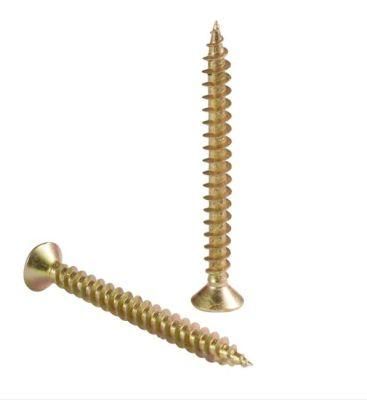 Driver Countersunk Head Yellow Zinc Plated Furniture Chipboard Screw