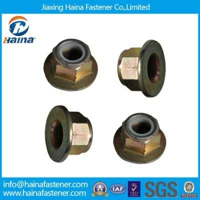 DIN6923 Industrial Color Zinc Plated Hex Nylock Nut with Flange