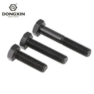 DIN933/DIN931 Carbon Steel Grade 12.9 Black Oxide Hexagon Bolt Hex Bolt