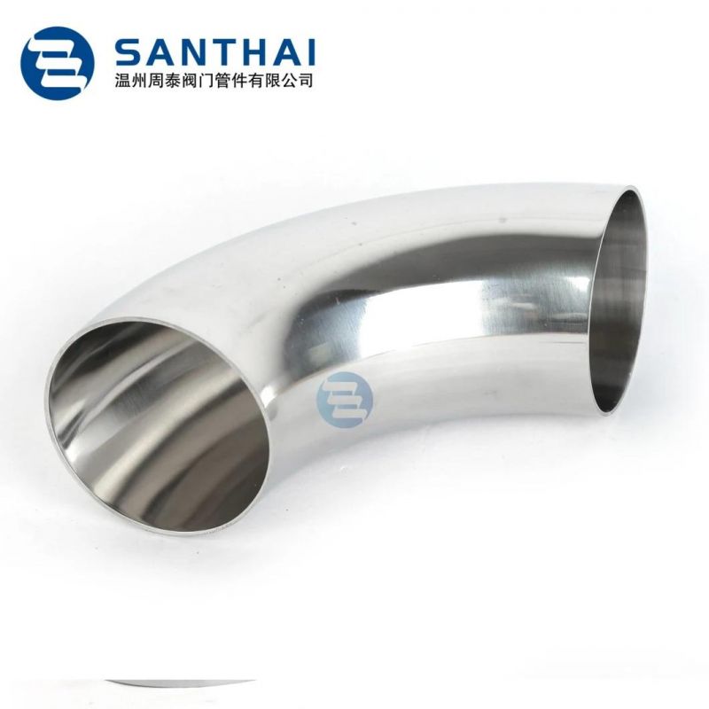 Food Grade Butt Weld Tri Clamp Stainless Steel 90 Degree Sanitary Elbow