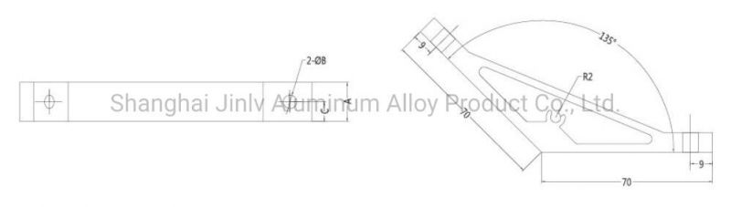 135 Degree Support Angle Piece Aluminum Bracket Profile Corner Connector