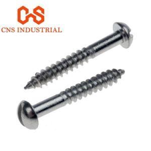 Customized DIN 96 Low Carbon Steel Slotted Round Head Wood Screw