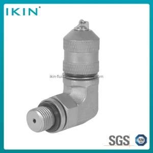 Ikin 90&deg; Elbow Hydraulic Test Coupling with Tube Hydraulic Quick Disconnect Couplings Hydraulic Test Connector Hose Fitting
