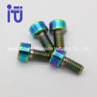 Titanio Colorful Anodized Titanium Bolts Titanium Screw
