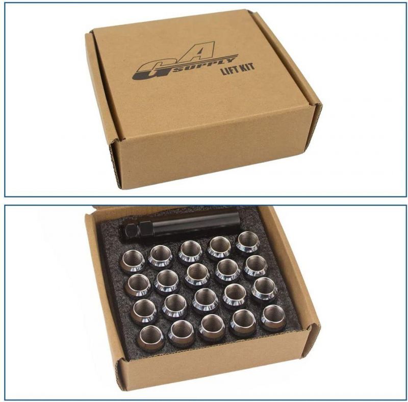 Chrome Acorn Spline 1.38" Tall 3/4" M12X1.5 Lug Nuts with 20+1