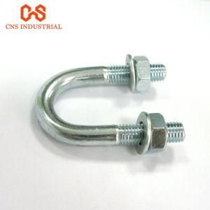 Custom Size Hot DIP Galvanized Stainless Steel U Shaped Lock U Bolt Pipe Clamp Square U Bolt for Truck