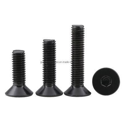 10.9 Hex Socket Flat Head Machine Screw with Black