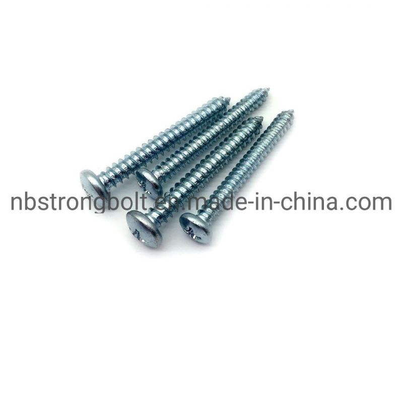 Pan Head Tapping Screw with Zinc