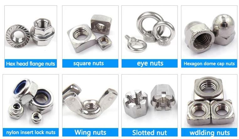 Fasteners ASTM A193 B7 B8 B8m, B16 Stud Bolts with ASTM A194 Gr8 Nut 2h Nut